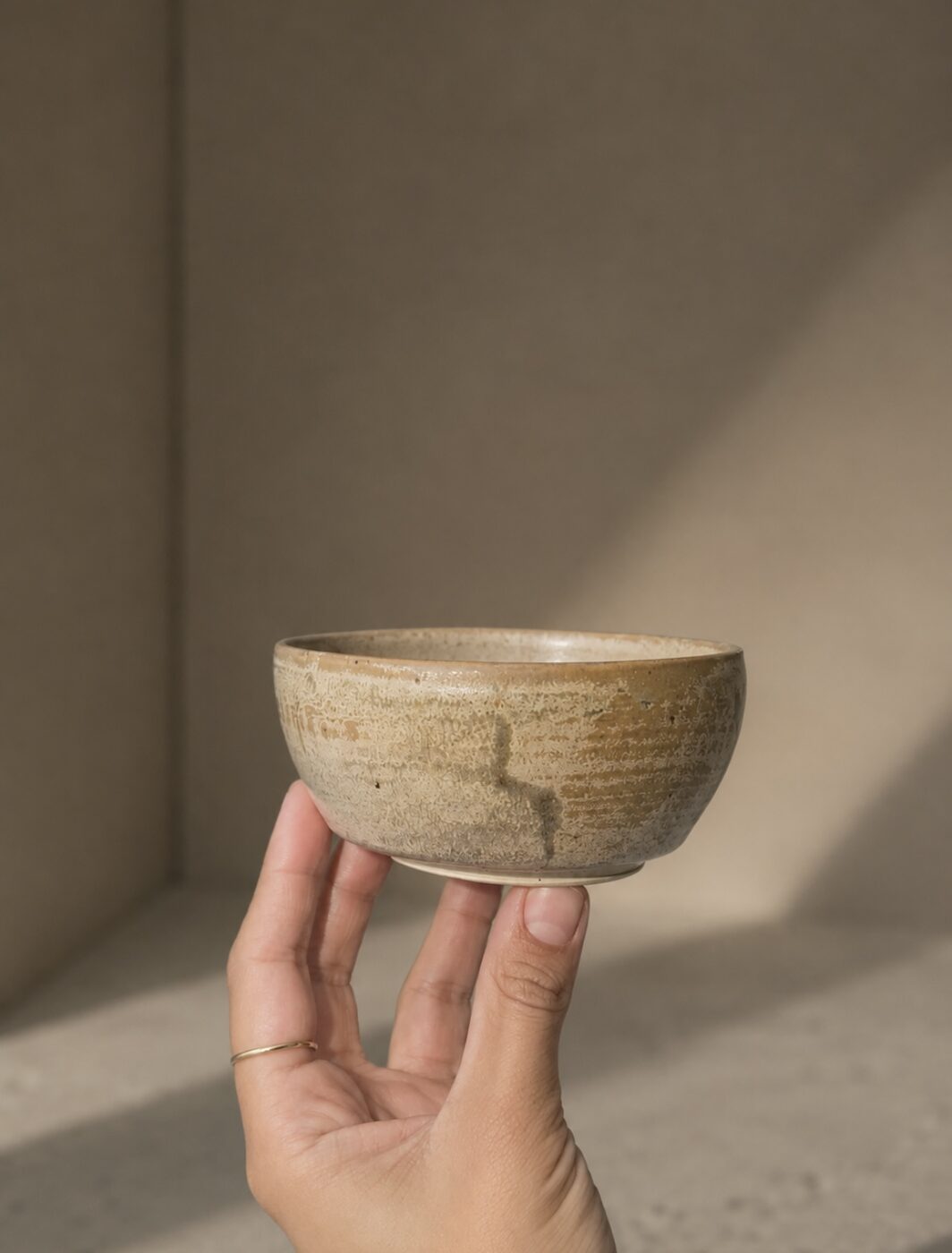 Speckled stoneware bowl