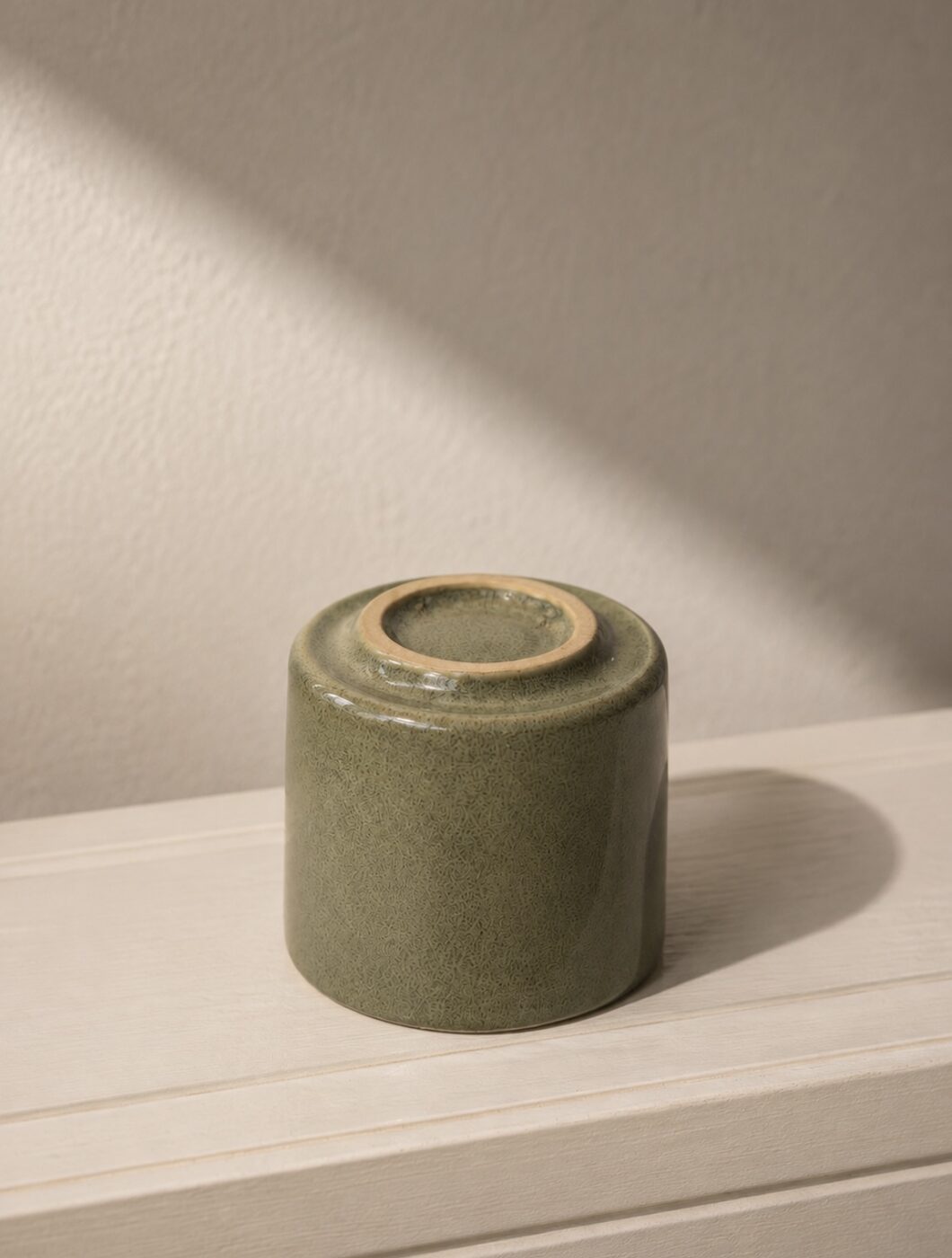 Sage cylinder cup, tilted