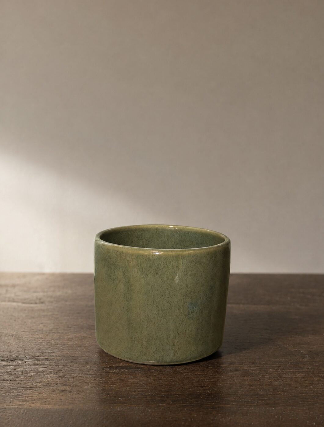 Sage cylinder cup, front view